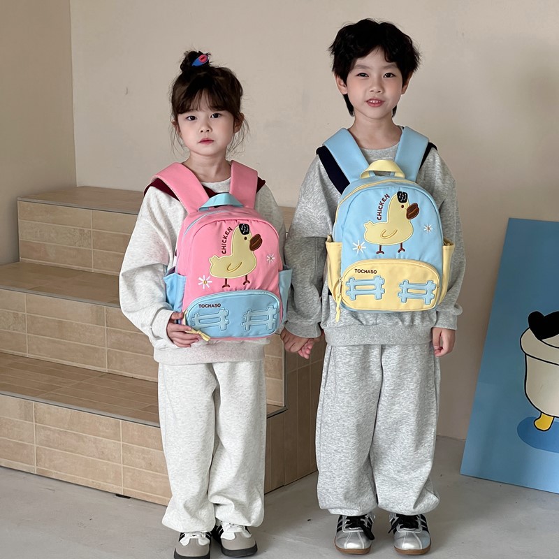 Nuevo jardín de infantes mochila de bebé caricatura lindo pato mochila de niños y niñas transfronterizas mochila de niños