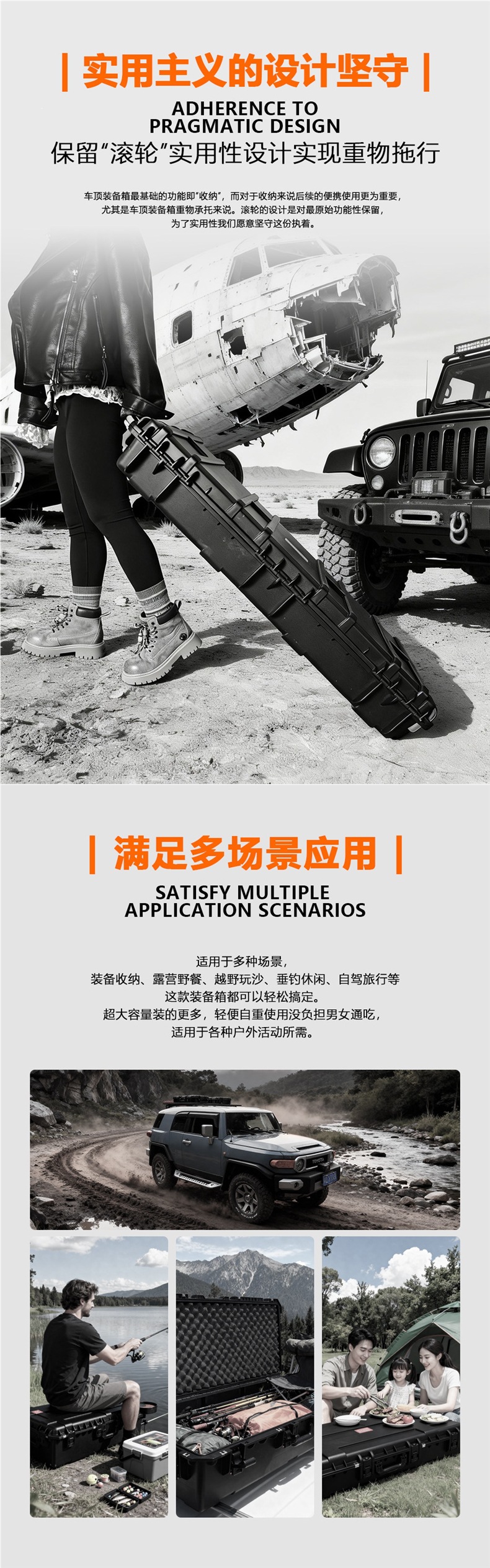 Essential car roof luggage box, vehicle storage box, universal waterproof, shockproof, and dustproof box for off-road SUVs