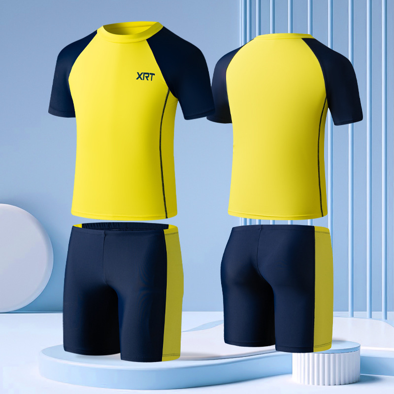 Boys and Teenagers Split Swimsuit Swimming Trunks suit plus size Fat Bao Primary School Junior High School Anti-embarrassment 2025 New