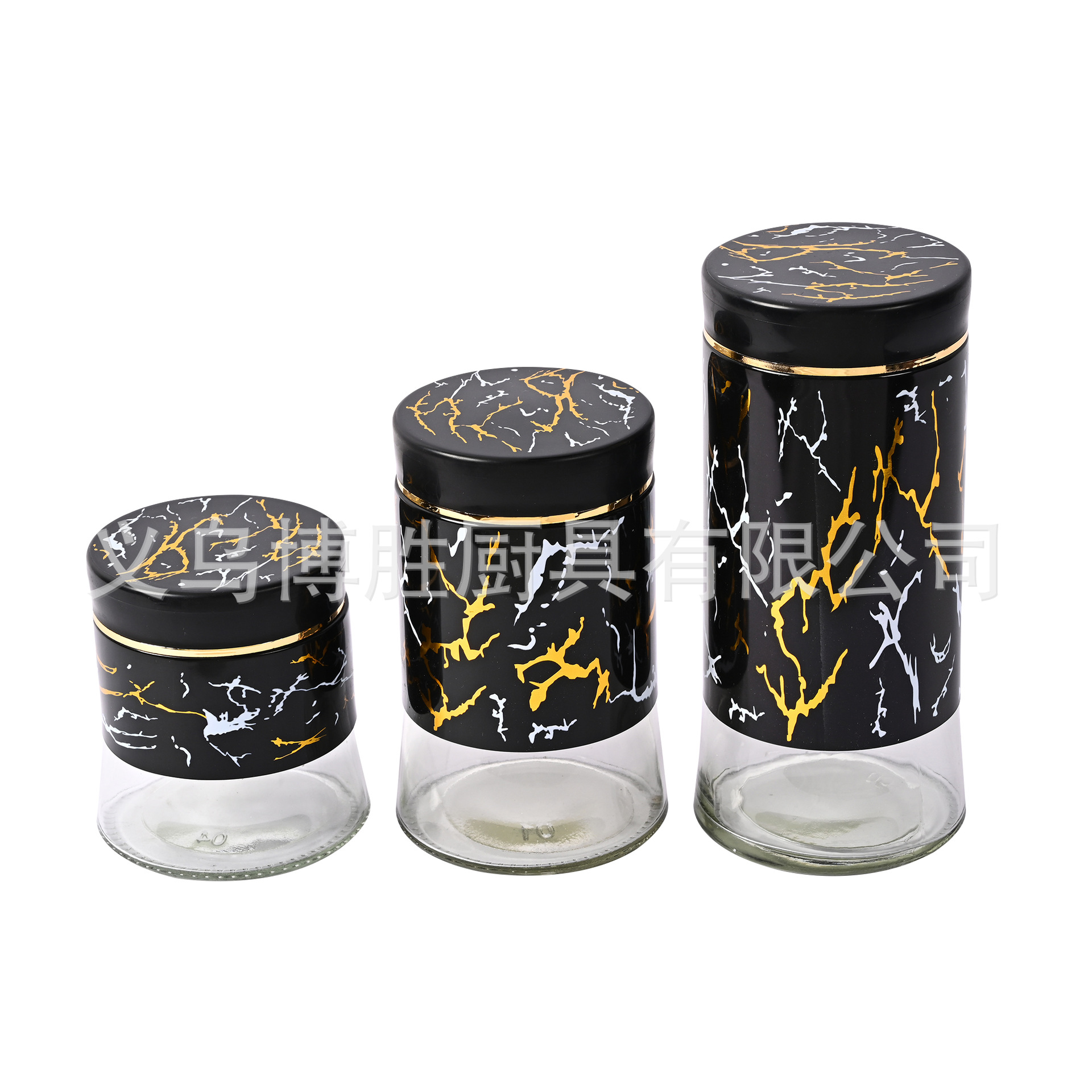 Las latas de almacenamiento de la cocina del hogar se adaptan a un juego de 3 piezas con estante de hierro serie de cocina de alta gama productos de comercio exterior latas selladas transfronterizas