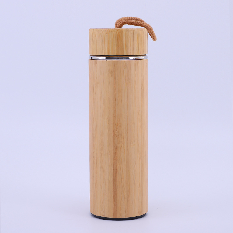 Taza de aislamiento de concha de bambú inteligente de comercio exterior 304 Taza de agua de madera de bambú Taza de bambú Concha 30 Taza de automóvil Taza de café de bambú al por mayor