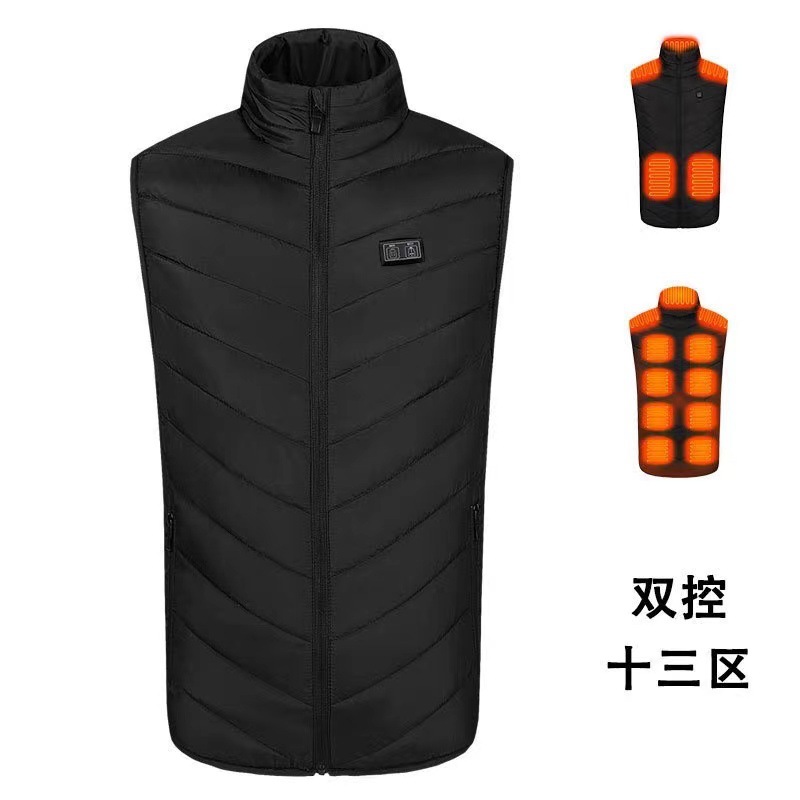 Transfronterizo nuevo Distrito 9 calefacción hombres y mujeres calefacción chaleco invierno cálido inteligente carga calefacción chaleco fábrica al por mayor