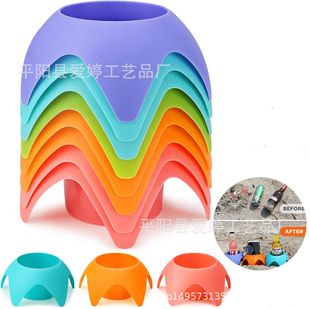 Cross-border New Beach Cup Holders Beach Cup Holder Storage Tray Portable Beach Beer Beverage Rack