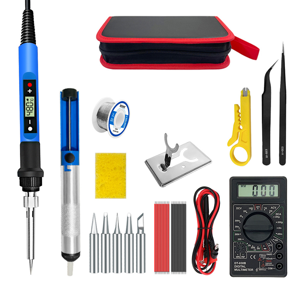 60/80W pantalla digital soldador eléctrico soldadura hogar temperatura ajustable grado industrial soldadura eléctrica pluma herramienta de reparación traje