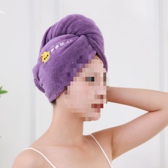 ドライヘアキャップ、速乾性、超吸水性、二層シャワーキャップ、洗髪タオル、女性用厚手の大人用糸くずの出ないターバン