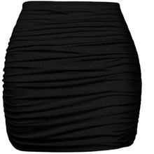 亚马逊速卖通欧美女式褶皱纯色性感紧身迷你裙