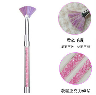 Manicure Fan-Shaped Gradient Smudge Pen Paint Pen Shake Chalk Loose Powder Smudged Makeup Brush Single Manicure Pen Tool