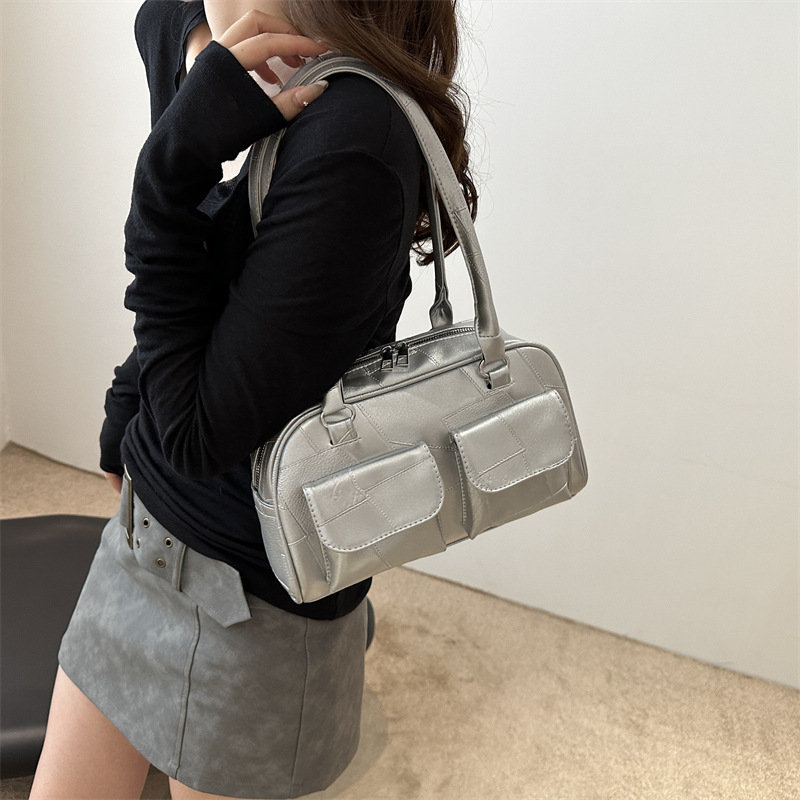 Bolsa de béisbol de tendencia de moda para mujeres 2024 verano nuevo estilo coreano simple versátil bolso de hombro nicho sensación de alta calidad