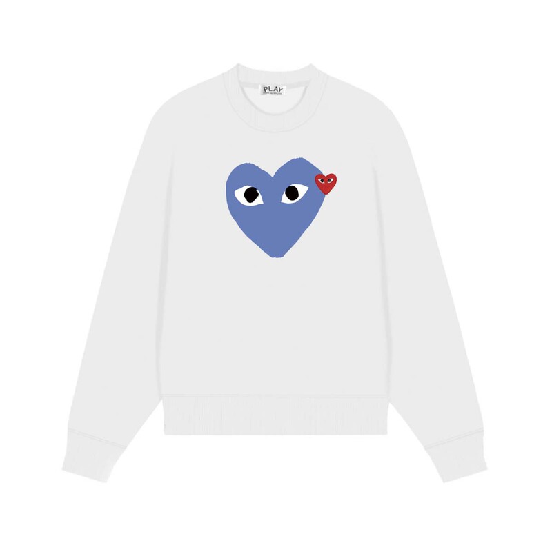 Comme des Garcons川久PLAY刺绣爱心秋冬季长袖圆领毛圈卫衣 男女|undefined