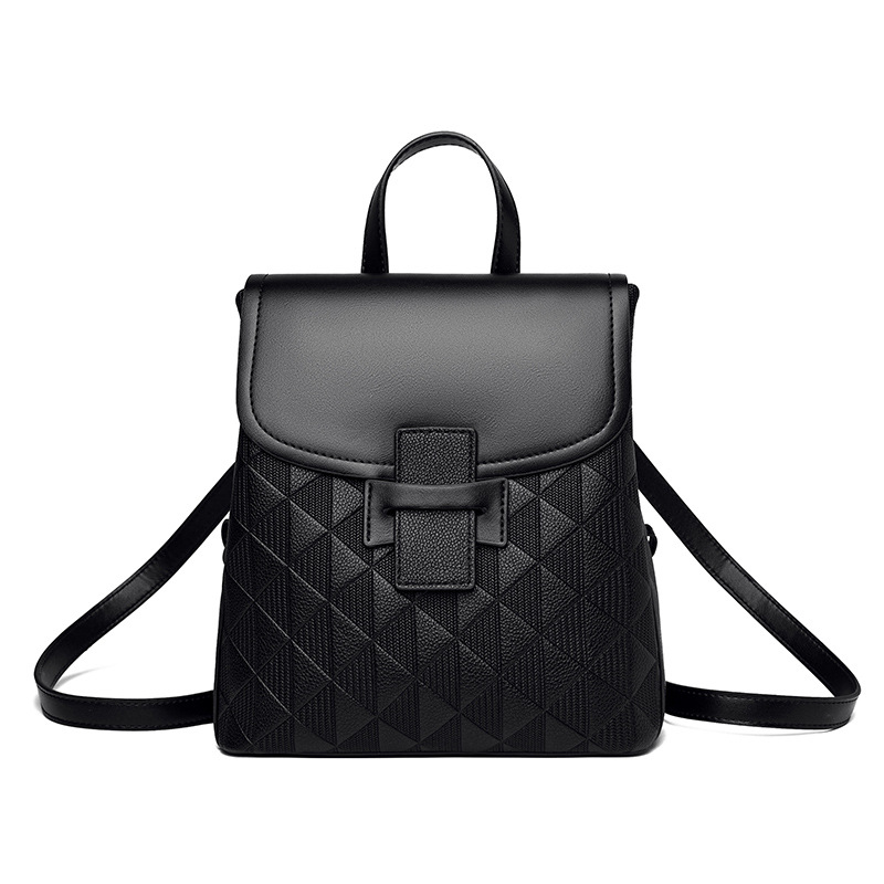 Mochila transfronteriza para mujer nueva Mochila de cuero suave de color de contraste para mujer mochila de diseño de nicho informal coreana