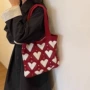 手拎新款红潮休闲水桶包