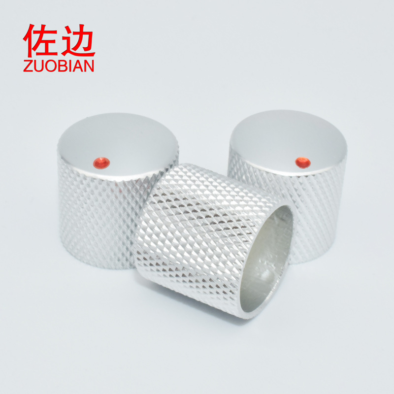 电位器旋钮帽 铝合金格子旋钮 18*18尺寸 D轴 网纹滚花旋钮