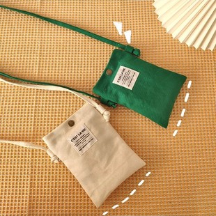 Factory Customized Pure Color Mobile Phone Bag, New Simple Shoulder Crossbody Bag, Coin Purse, Canvas Bag with Logo Available