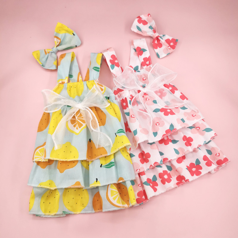 Cross-border Amazon pet lemon cake layer skirt cat and dog teddy…