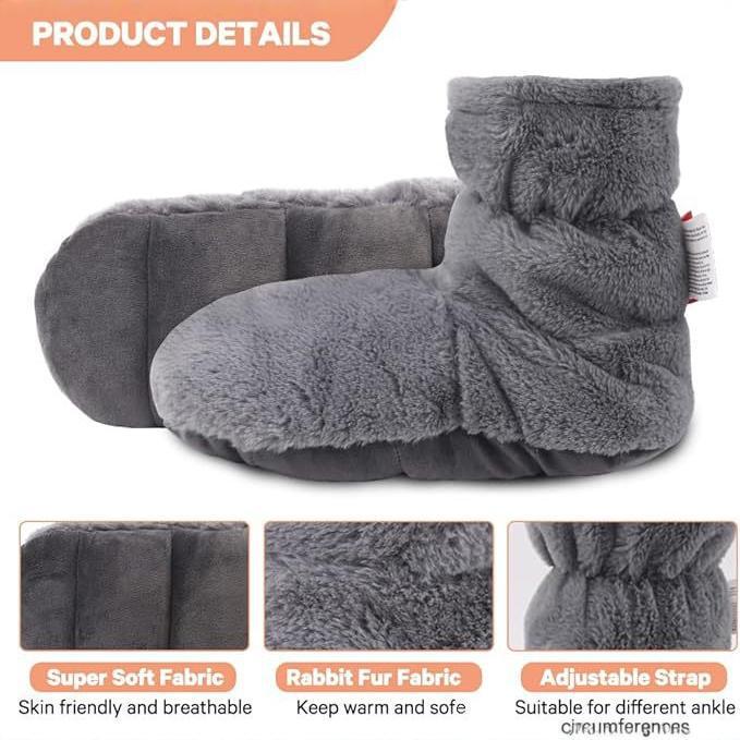 Cross-Border Hot Selling Foot Warmer Shoes Microwave Heated Foot Warmer Foot Warmer Treasure Foot Warmer Artifact Flaxseed Hot and Cold Compress Bag