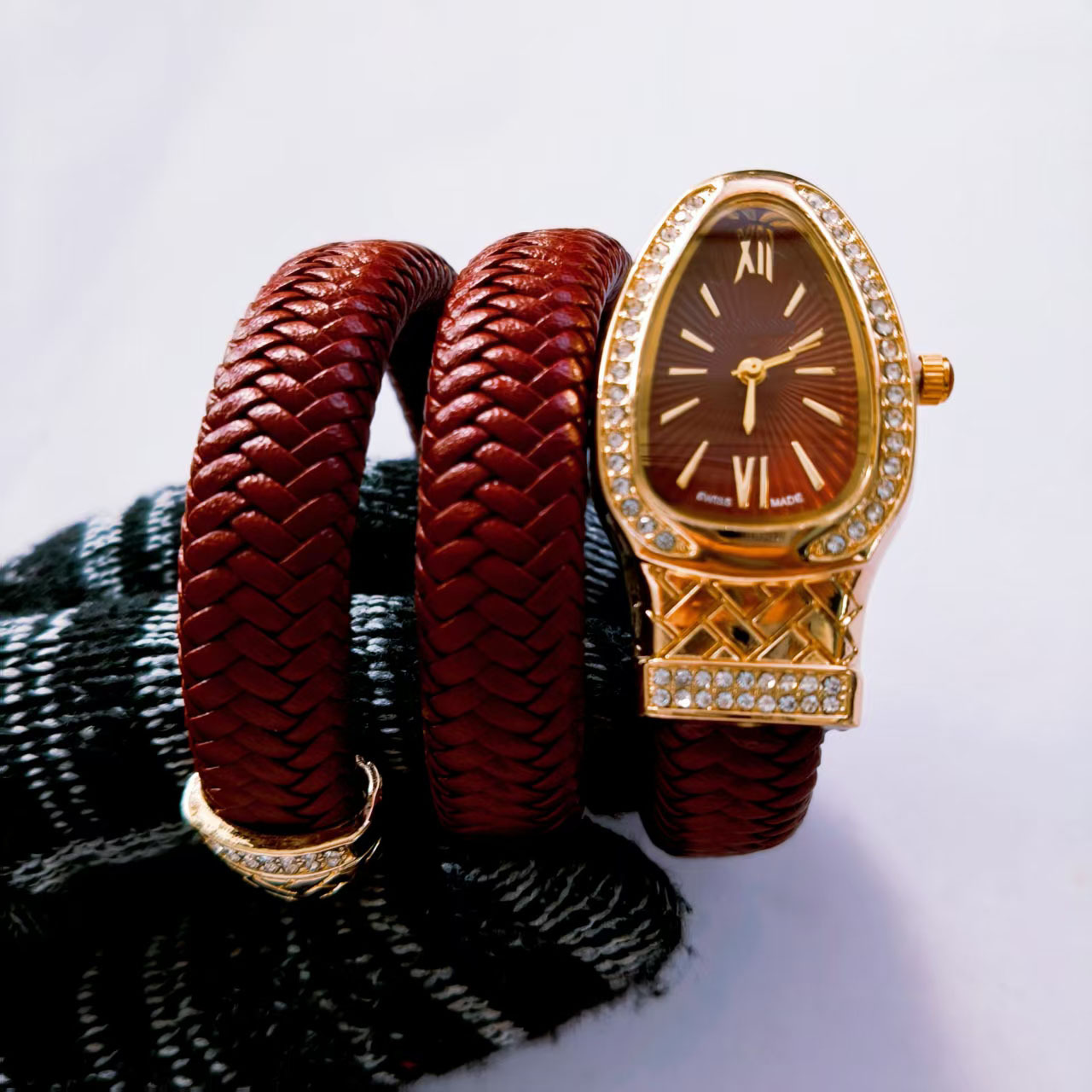 Unbranded Snake-shaped Double Wrap Quartz Watch