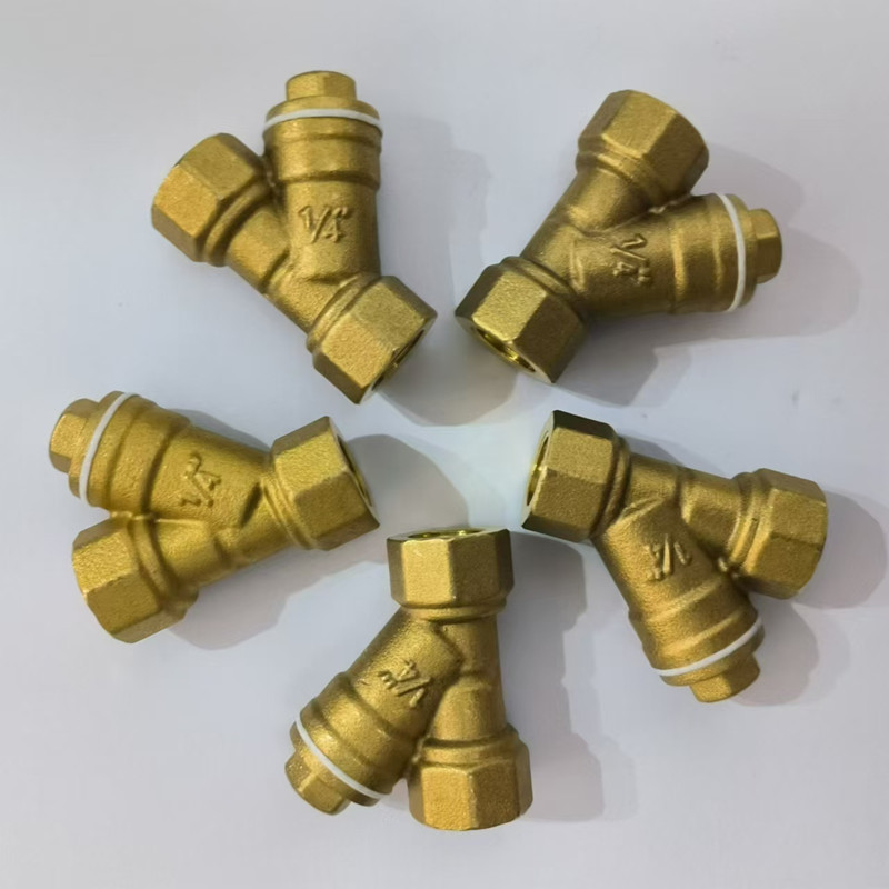 玉环霖嗳阀门黄铜加厚过滤阀排污阀y型过滤器水泵过滤水管过滤杂