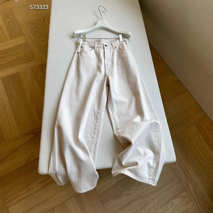 2025 Spring and Summer New Style, Retro, Elegant, Comfortable and Free, High-Waisted Hip-Covering Wide-Leg Pants Wholesale