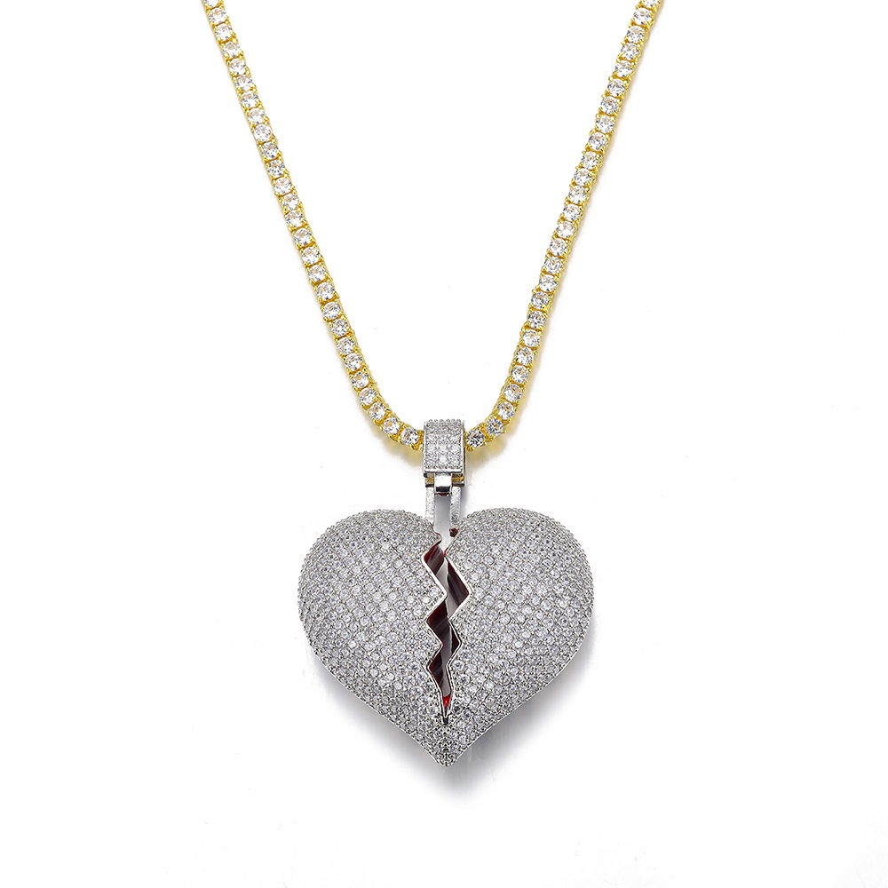 2023 Love High Quality Hip Hop Jewelry Hollow Copper Set Zircon Pendant_voghion.com