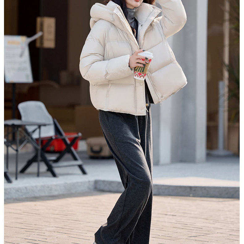 小个子短款冬季棉服女2025新款韩版设计宽松连帽面包服棉衣外套潮|undefined