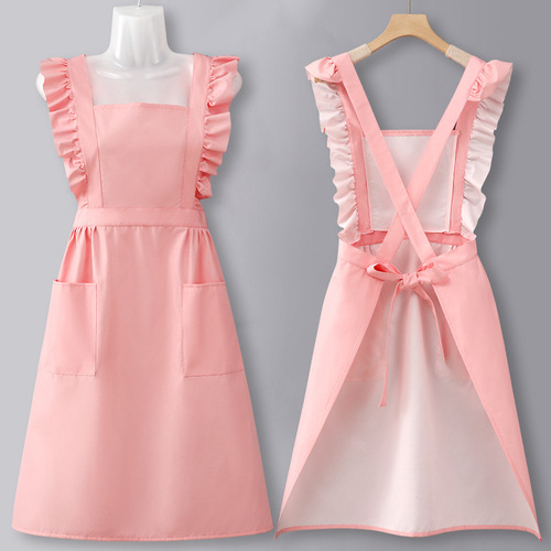 Cooking apron waterproof and oil-proof net red kitchen household new customized work clothes for commercial catering