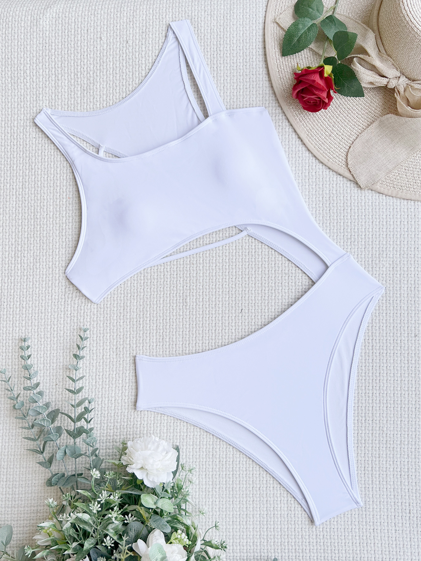 Double One Piece Sexy Hollow Out Cutout out Swimwear - Cut out Bikini - Uniqistic.com