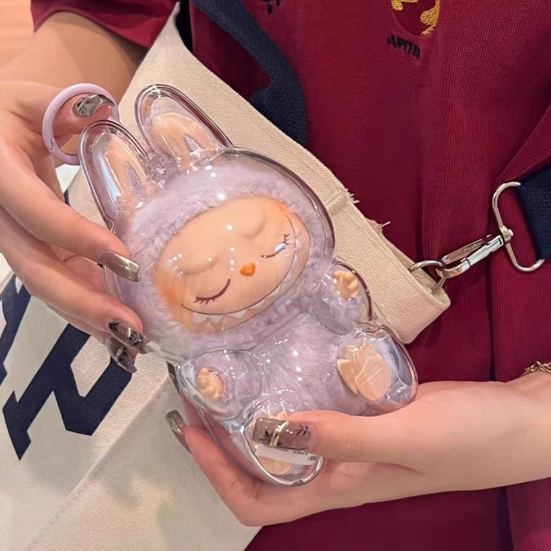 Labubu フロント高エネルギー防塵シェルビニールフェイス透明保護カバーおもちゃ POPMART 保護ケース|undefined