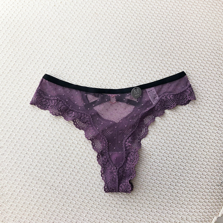 Flower Anti-seam Handmade Low Waist Thong Panties display picture 5