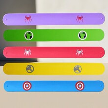 硅胶啪啪圈批发硅胶拍拍圈动漫彩印拍拍手腕带拍拍条多规格