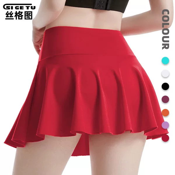 Cross-Border Sports Tennis Skirt Pants for Women, Summer High-Waisted Butt-Lifting Fitness Skirt, Anti-Exposure Training Pleated Yoga Skirt, Amazon