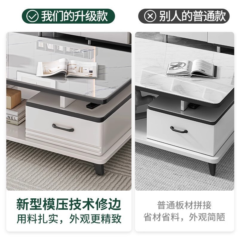 Mesa de té sala de estar pequeña casa simple vidrio templado moderno 2025 nuevo balcón de roca de lujo pequeño tablero de té