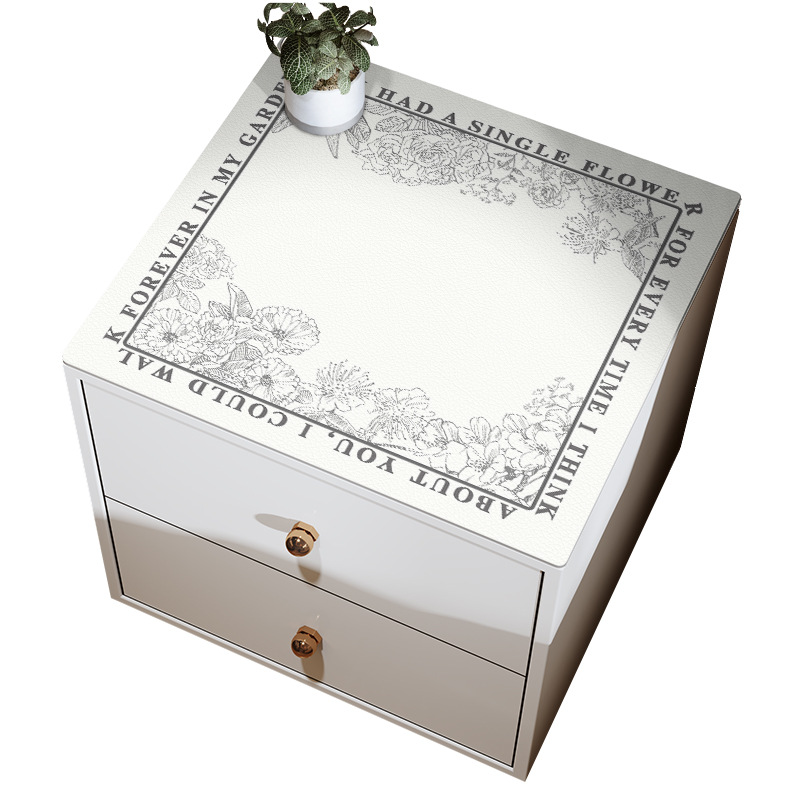 Mesa de noche nórdica estera de mesa de cuero estera impermeable desechable cubierta de polvo del hogar estera cubierta de escritorio tela de lujo mantel
