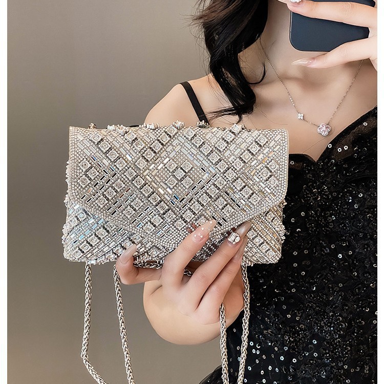 Nueva bolsa de cena transfronteriza, vestido de noche famoso, bolso de diamante, bolso de mano, bolso de hombro, bolso de cena, bolso de mujer