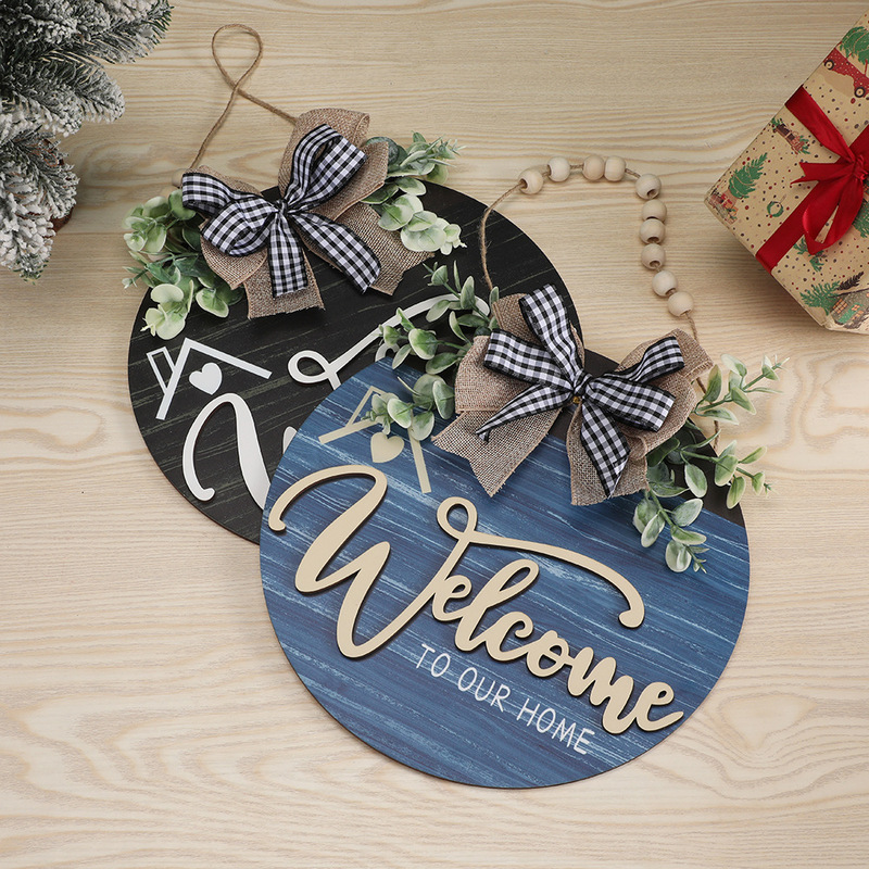 Cross-Border Wooden Sign Manufacturers, Small Order Customization, Wooden Welcome Sign for Front Door, Welcome Sign for Porch Cross-Border Wooden Sign Manufacturers, Small Order Customization, Wooden Welcome Sign for Front Door, Welcome Sign for Porch