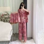 印花外穿短袖香云纱家居服