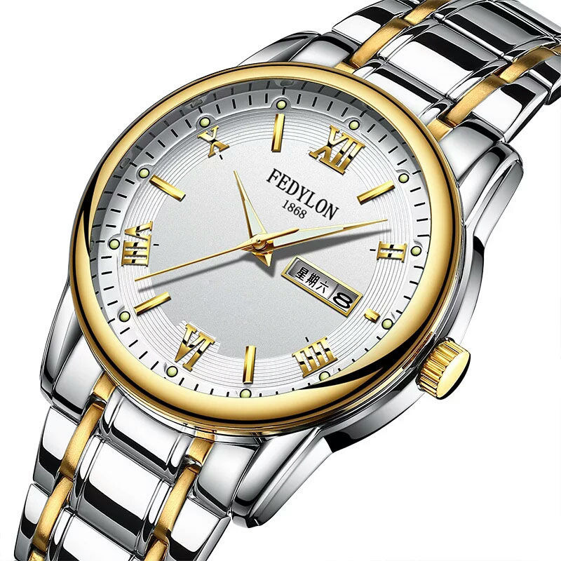 Vertiron Watch Male Student Quartz Watch Men's Simple Couple Men's Watch Women's Watch Double Calendar Waterproof Non-mechanical Watch