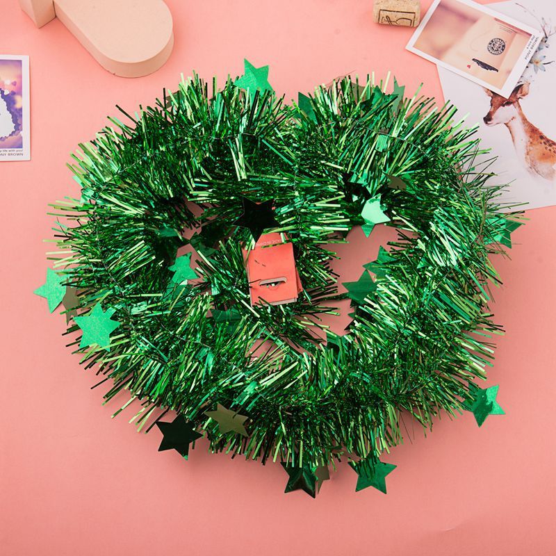 卸売り結婚祝いクリスマスパーティーの装飾は五角星の毛条のリボンでアカネの色条を引いて2メートルで郵送します。|undefined