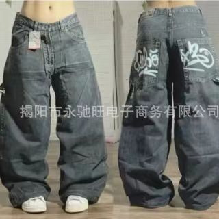 Spring and Autumn New Fashion American Style Street Loose Jeans Men and Women Casual Loose Wide Leg Jeans Spring and Autumn New Fashion American Style Street Loose Jeans Men and Women Casual Loose Wide Leg Jeans