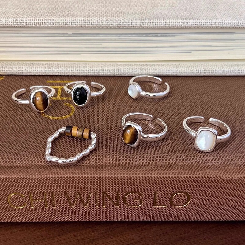 Ring Women's Foreign Style Cold Style High-Level Niche Unique Middle Ancient Decoration Fritillaria Tiger's Eye Stone Girl's Best Friend Ring Ring Women's Foreign Style Cold Style High-Level Niche Unique Middle Ancient Decoration Fritillaria Tiger's Eye Stone Girl's Best Friend Ring
