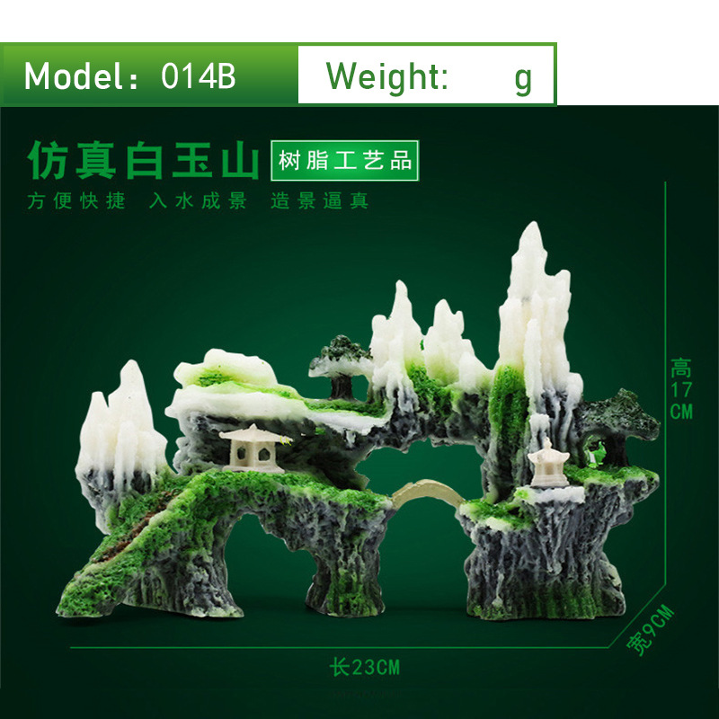 Accesorios de paisajismo acuario resina simulación rocalla pecera acuario decoración agua paisaje artificial montaña simulación rocalla