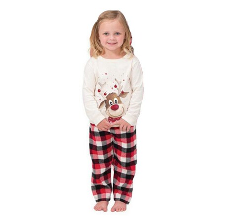 eBay New Christmas Reindeer Print Parent-Child Set Long-Sleeve Pajama Set Homecoming Outfit Large Family Set
