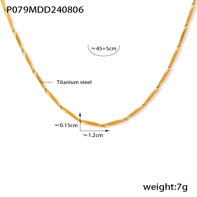 Conjunto de joias com colar e pulseira de elos em losango_voghion.com