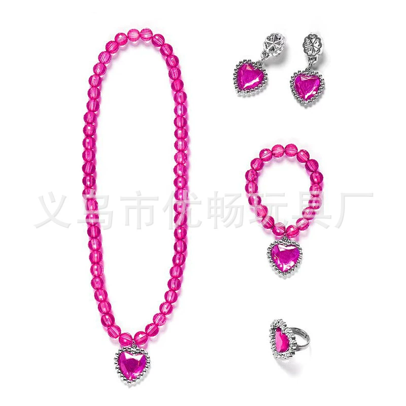 Children's necklace and bracelet, chain, magic wand, decorations, jewelry, small princess costume, accessory, “Frozen”