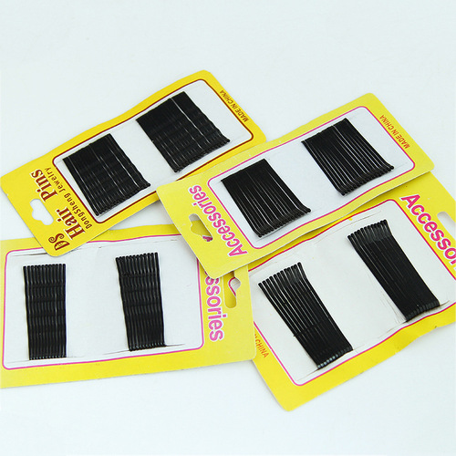 Hair accessories head clip simple Korean jewelry wholesale black one-word clip broken hair clip hair fixing clip high-end jewelry for women