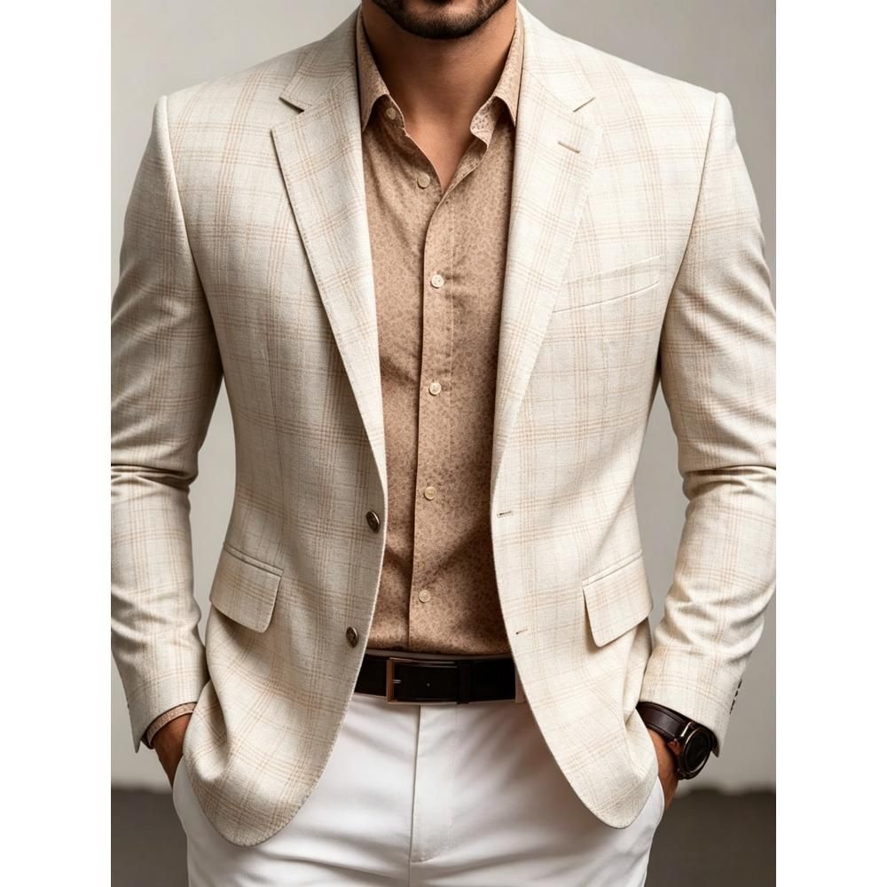 Comercio exterior transfronterizo hombre delgado moda traje casual de color sólido clásico versátil primavera y otoño delgado chaqueta de traje