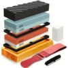 Large black single + 400/1000 double green + 3000/8000 red and white + bamboo base + swaying knife cloth + knife clip + correction stone