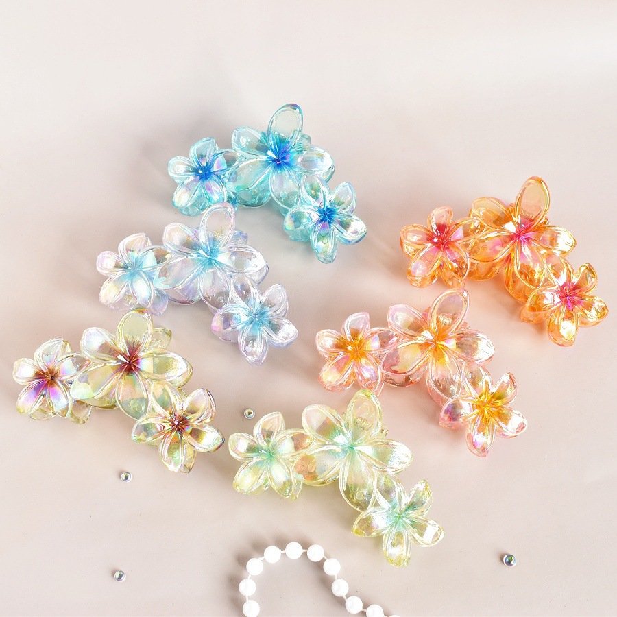 Cross-Border New Versatile Hair Clip Hairpin Hair Accessory European and American Frosted Flower Shark Clip Hair Accessory for Women