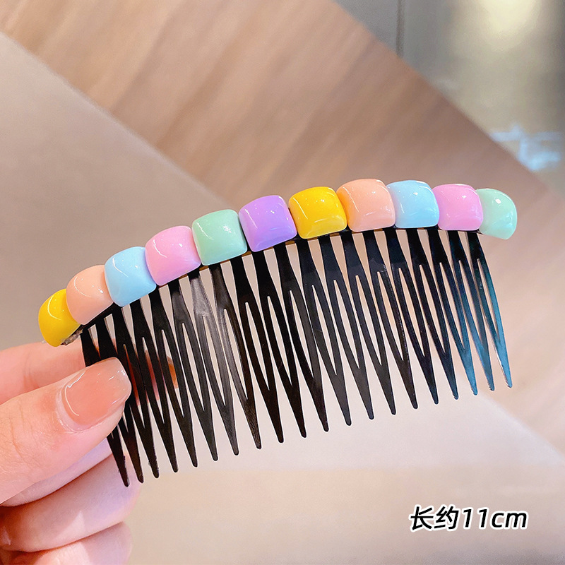 Peine de cabello roto para niños peine de inserción inversa horquilla de pelo roto artefacto versión extendida flequillo de horquilla de niña accesorios para el cabello de acabado flequillo peine