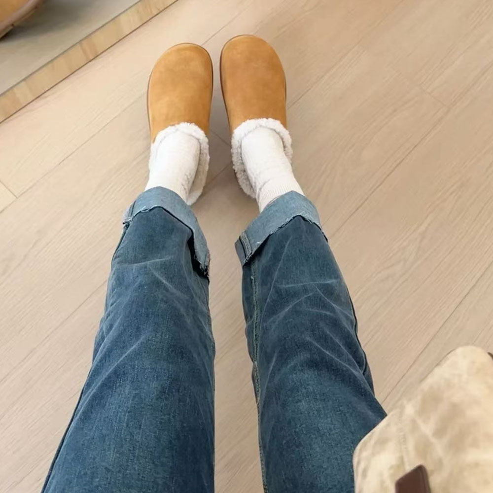 Lamb Mercury Women's Wool Slippers With Warm Teddy Fur Lining_voghion.com
