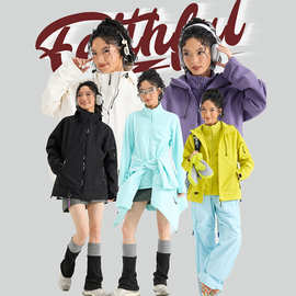 新款秋冬保暖外套男户外三合一冲锋衣男女同款登山服两件套印LOGO
